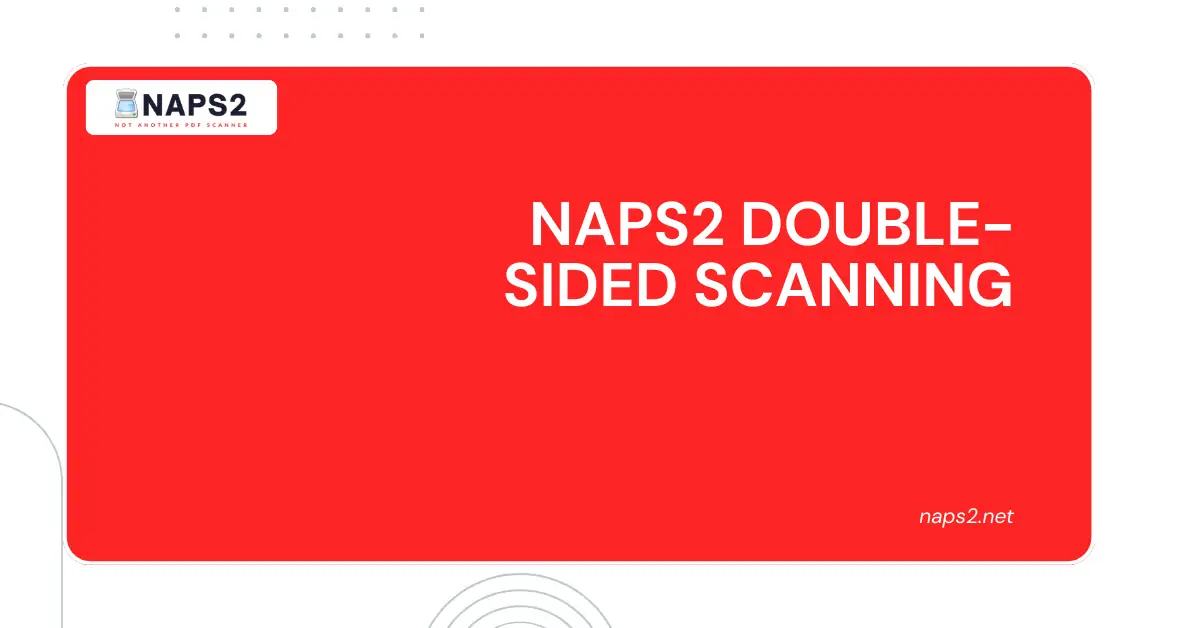 NAPS2 Double-Sided Scanning