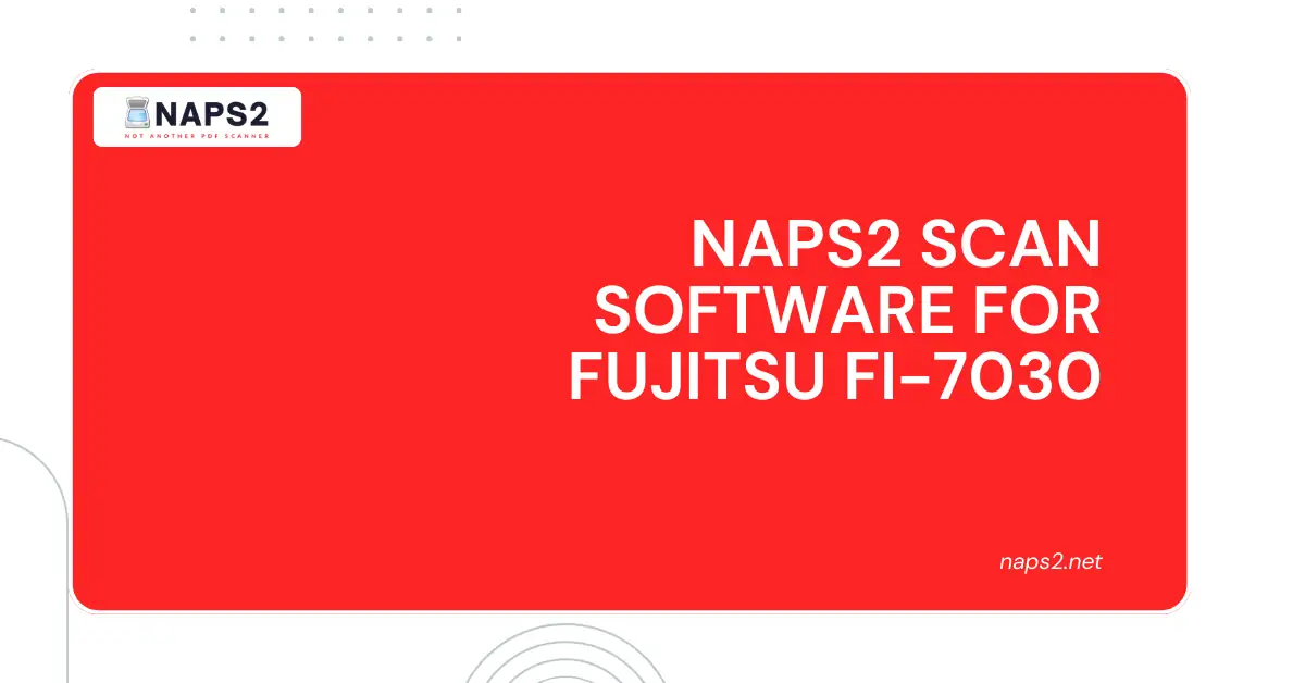 Software for Fujitsu fi-7030