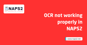 OCR not working properly in NAPS2